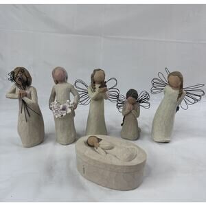 Willow Tree Angel Figurines Lot Of 6 Angel Of Freedom Angel Of Peace